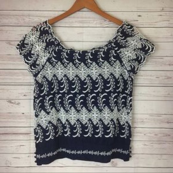 Anthropologie Vanessa Virginia embroidered top 6 - Picture 2 of 4